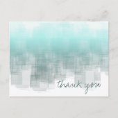 Waterverf Reflecties DankuwelTeal ID774 Briefkaart (Voorkant)