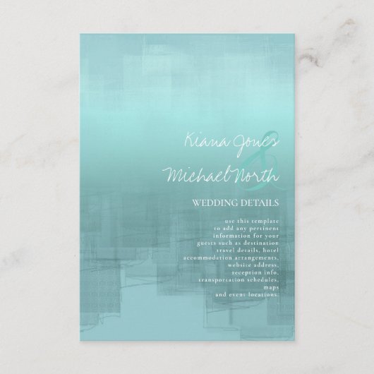 Waterverf Reflecties Details Blauwgroen ID774 Informatiekaartje (Voorkant)