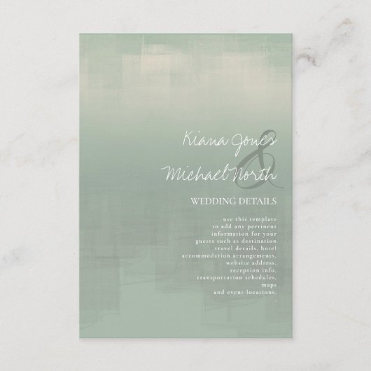 Waterverf Reflecties Details Green ID774 Informatiekaartje (Voorkant)