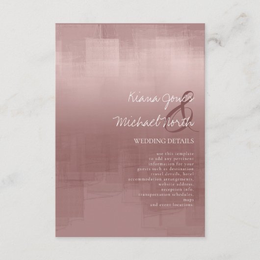 Waterverf Reflecties Details kaneel Roos ID774 Informatiekaartje (Voorkant)