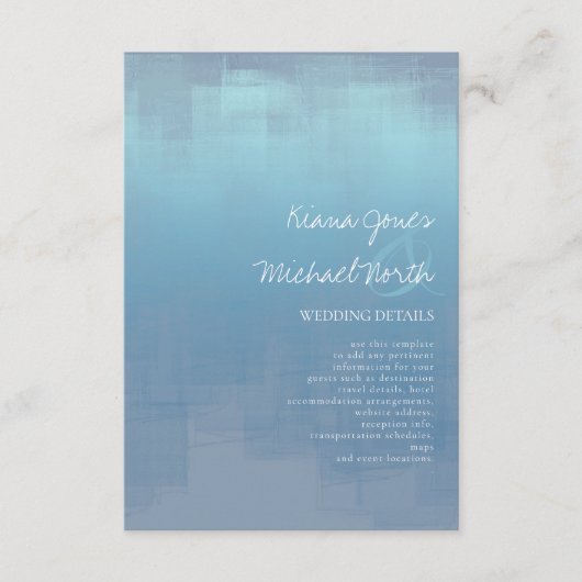 Waterverf Reflecties Details Stusty Blue ID774 Informatiekaartje (Voorkant)