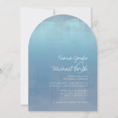 Waterverf Reflecties Dusty Blue Arch ID774 Kaart (Voorkant)