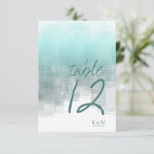 Waterverf Reflecties het Aantal Blauwgroen ID774 v Kaart (Staand voorkant)