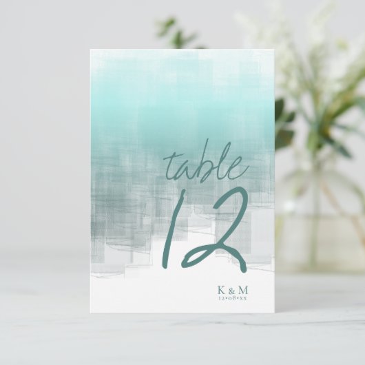 Waterverf Reflecties het Aantal Blauwgroen ID774 v Kaart (Staand voorkant)