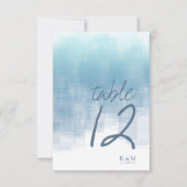 Waterverf Reflecties Tabelnummer Blauw ID774 Kaart (Voorkant)