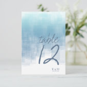 Waterverf Reflecties Tabelnummer Blauw ID774 Kaart (Staand voorkant)