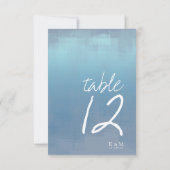 Waterverf Reflecties Tabelnummer Blauw ID774 Kaart (Achterkant)