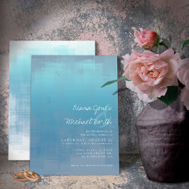 Waterverf reflecties Wedding Dusty Blue ID774 Kaart