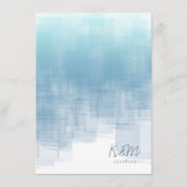 Waterverf reflecties Wedding Dusty Blue ID774 Menu (Achterkant)