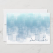 Waterverf reflecties Wedding Dusty Blue ID774 Save The Date (Voorkant)