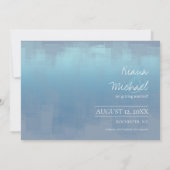 Waterverf reflecties Wedding Dusty Blue ID774 Save The Date (Achterkant)