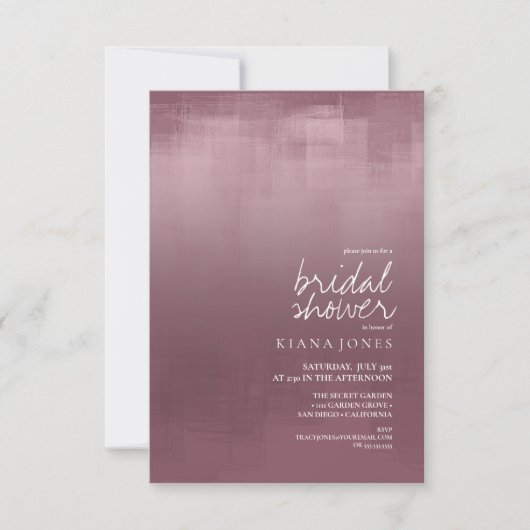 Waterverf Reflection Vrijgezellenfeest Mauve ID774 Kaart (Voorkant)