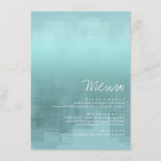 Waterverf Reflections Menu Blauwgroen ID774 (Voorkant)