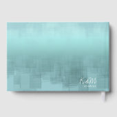 Waterverf Reflections Wedding Blauwgroen ID774 Gastenboek (Achterkant)