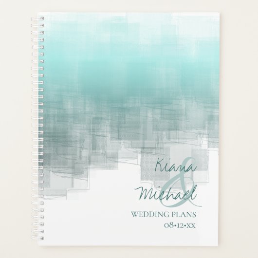 Waterverf Reflections Wedding Blauwgroen ID774 Planner (Voorkant)