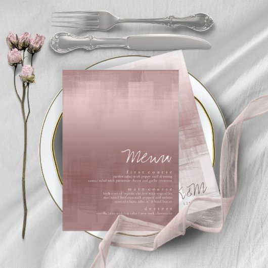 Waterverf Reflections Wedding Cinnamon Roos ID774 Menu