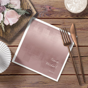 Waterverf Reflections Wedding Cinnamon Roos ID774 Servet