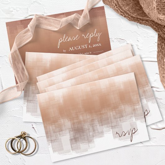 Waterverf Reflections Wedding Clay ID774 RSVP Kaartje