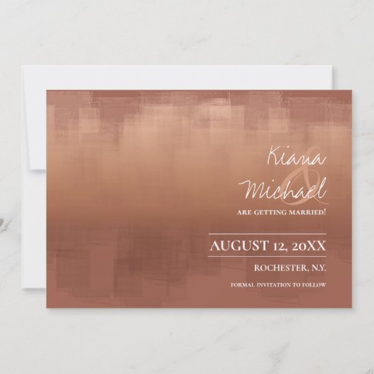 Waterverf Reflections Wedding Clay ID774 Save The Date (Achterkant)