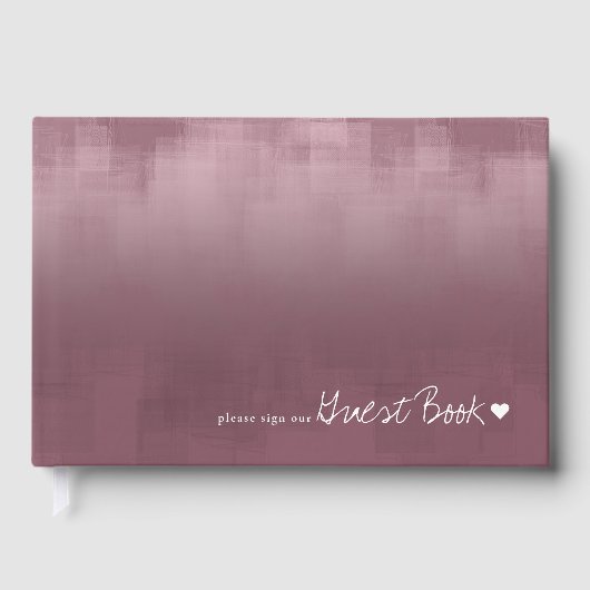 Waterverf Reflections Wedding Mauve ID774 Gastenboek (Voorkant)