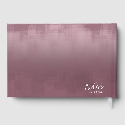 Waterverf Reflections Wedding Mauve ID774 Gastenboek (Achterkant)