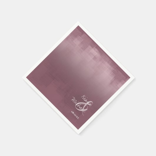 Waterverf Reflections Wedding Mauve ID774 Servet (Hoek)