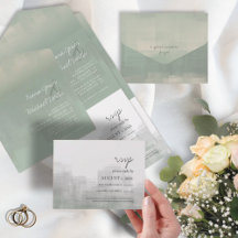 Waterverf Reflections Wedding Sage ID774