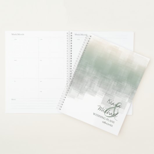 Waterverf Reflections Wedding Sage ID774 Planner (Display)