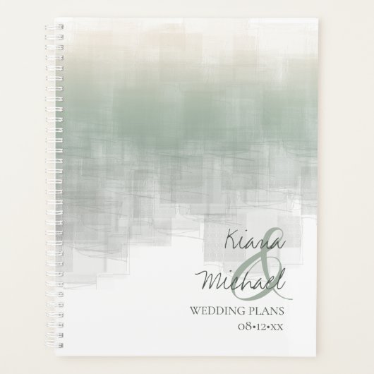 Waterverf Reflections Wedding Sage ID774 Planner (Voorkant)