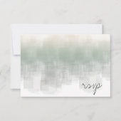 Waterverf Reflections Wedding Sage ID774 RSVP Kaartje (Voorkant)