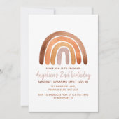 Waterverf regenboog 2e verjaardag Inv. Kaart (Voorkant)