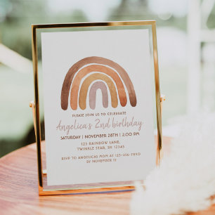 Waterverf regenboog 2e verjaardag Inv. Kaart
