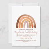 Waterverf regenboog 2e verjaardag kaart (Voorkant)