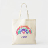 Waterverf Regenboog Aangepaste Canvas tas (Voorkant)