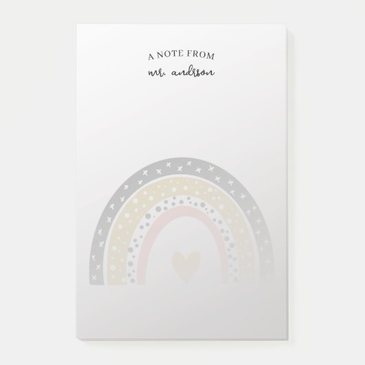 Waterverf regenboog Aangepaste leraar Post-it® Notes (Voorkant)