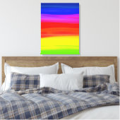 waterverf regenboog abstract canvas afdruk (Insitu (Slaapkamer))