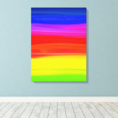 waterverf regenboog abstract canvas afdruk (Insitu (Houten vloer))