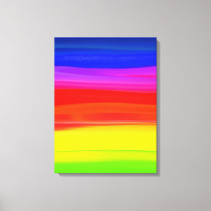 waterverf regenboog abstract canvas afdruk