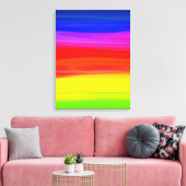 waterverf regenboog abstract canvas afdruk (Insitu (Woonkamer))