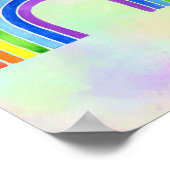 Waterverf regenboog achtergrond kinderkamer poster (Hoek)