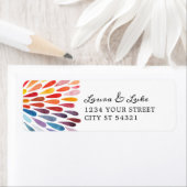 Waterverf Regenboog Adresetiketten Etiket (Insitu)