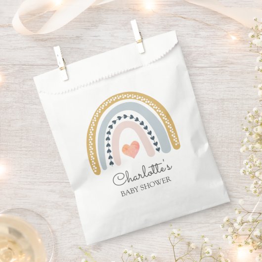 Waterverf Regenboog Baby Baby Bedankzakje (Geknipt)