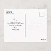 Waterverf regenboog Baby shower dank u Briefkaart (Achterkant)