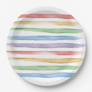 Waterverf Regenboog Baby shower Papier Borden Papieren Bordje
