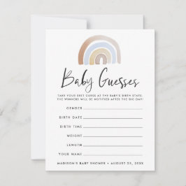 Waterverf Regenboog Baby Shower Raadspel