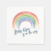 Waterverf Regenboog Baby shower servetten (Voorkant)