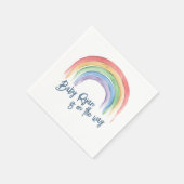 Waterverf Regenboog Baby shower servetten (Hoek)