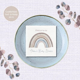 Waterverf Regenboog Baby Shower Servetten