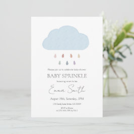 Waterverf Regenboog Baby Sprinkle Uitnodiging