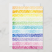 Waterverf Regenboog Baby Sprinkle Uitnodiging (Achterkant)